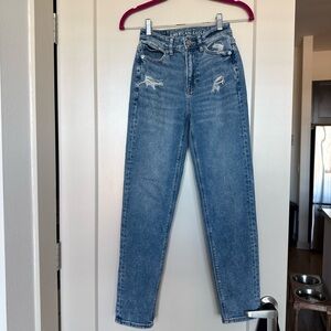 American Eagle Outfitters High-Rise Distressed Jeans, Size 000 Regular